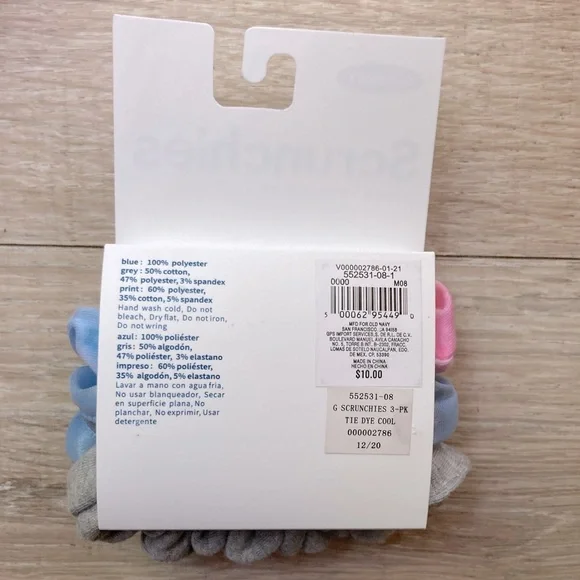 3 FOR $25 Old Navy Tie Dye Cool 3 Pack Scrunchies NWT - Picture 3 of 5